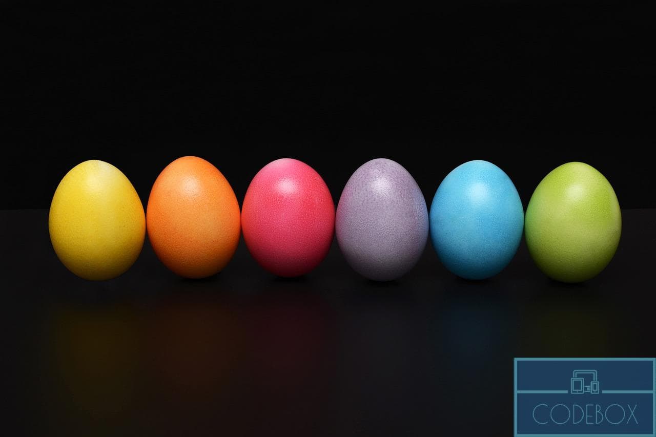 huevos de colores